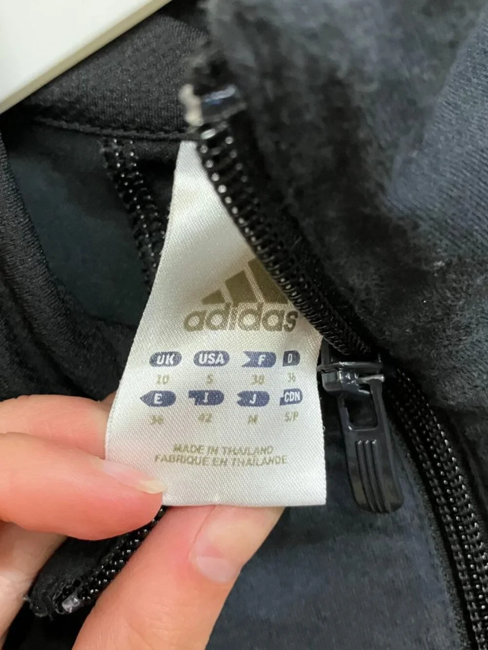 Adidas Track Jacket Kids Size Small Black Full Zip Long Sleeves Athletic Fit